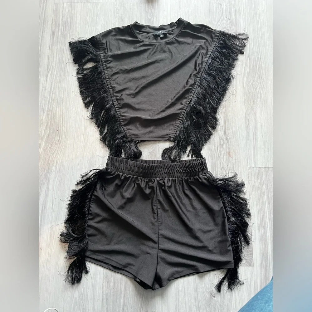 Black‎ Fringe Women's Shorts